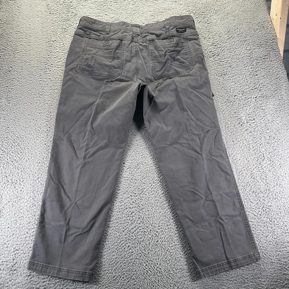 G.H. Bass Pant Mens 42x30 Gray Cotton Straight‎ Baggy Stretch Utility Workwear